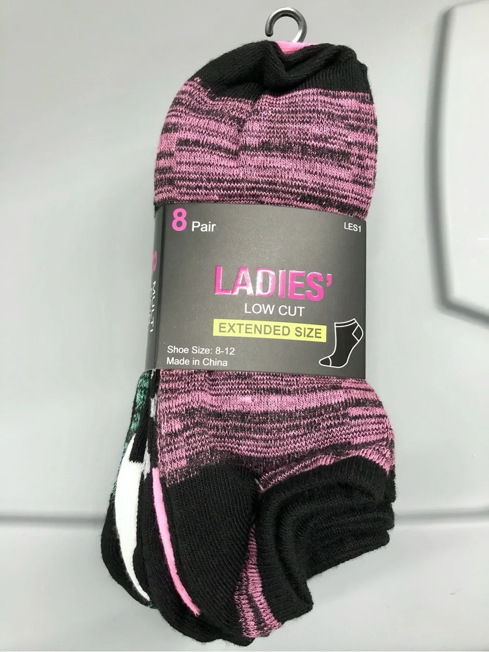 💖$8💖 NEW Ladies' Low Cut Extended Size Socks Shoe Size 8-12, 8 Pairs